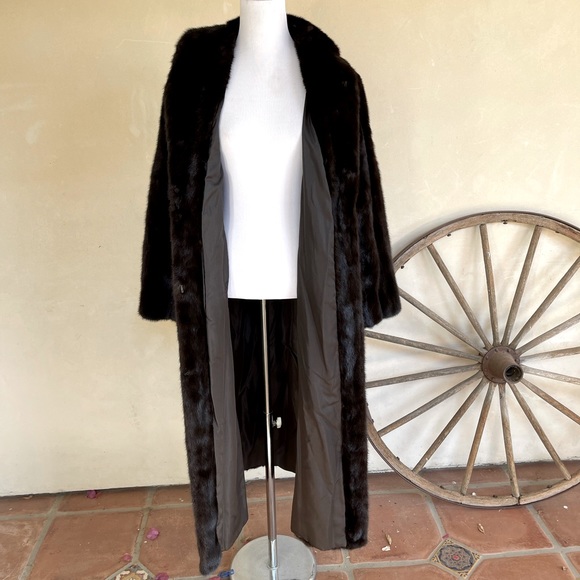 RALPH LAUREN by THE TEPPER COLLECTION NEW YORK Vtg Mahogany Mink Long Coat Nice! - Picture 5 of 14
